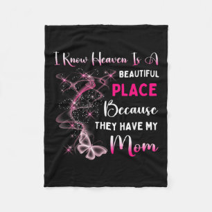 Mum Is My Guardian-angel In Heaven Memorial Day Fleece Blanket