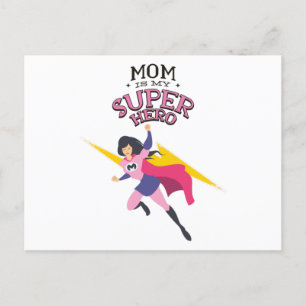 Mum is my superhero postcard