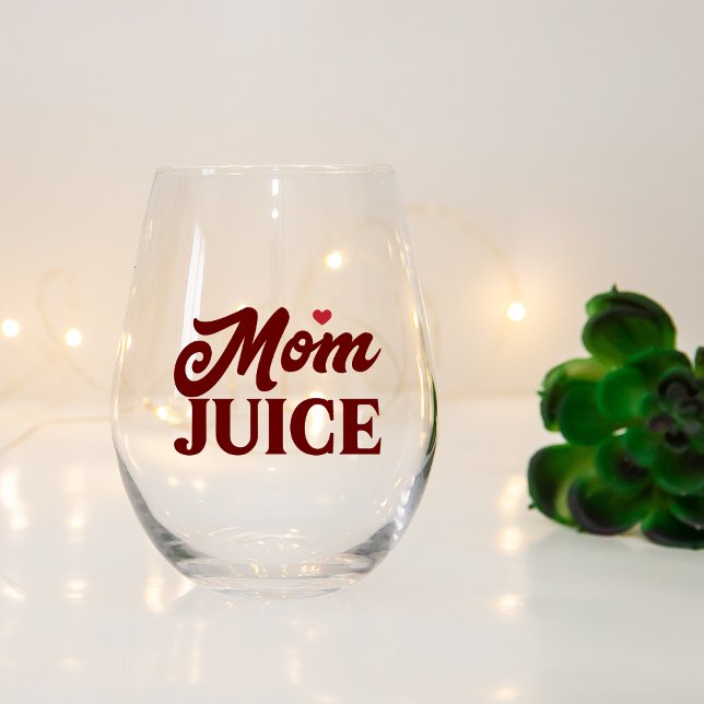 Mum Juice Wine Stemless Glass (Creator Uploaded)