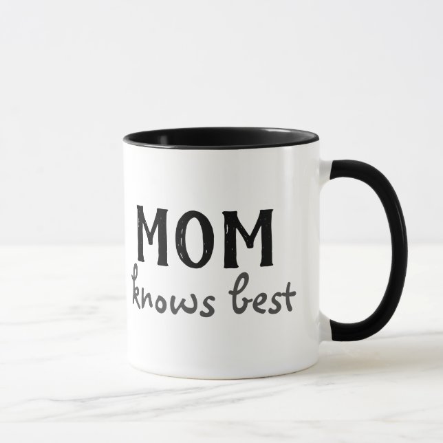 Mum Knows Best Coffee Mug (Right)