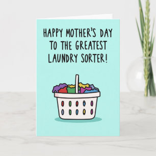 Mum Laundry Hero Day Card