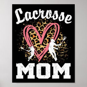 Mum Leopard Heart Matching Mothers Day  Poster