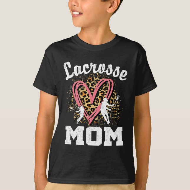 Mum Leopard Heart Matching Mothers Day  T-Shirt (Front)