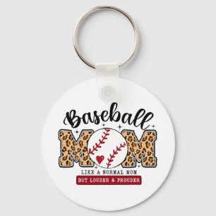 Mum Leopard Loud & Proud Baseball Mama Mothers Key Ring