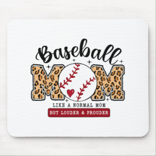 Mum Leopard Loud & Proud Baseball Mama Mothers Mouse Mat
