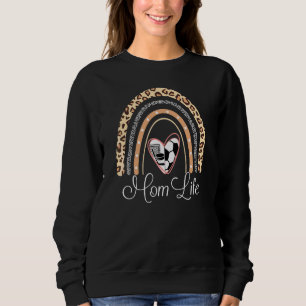 Mum Life Boho Rainbow Soccer Hockey Mum Sweatshirt