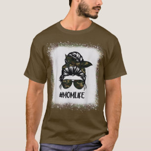 Mum Life Camouflage Ribbon, Military Veteran Match T-Shirt