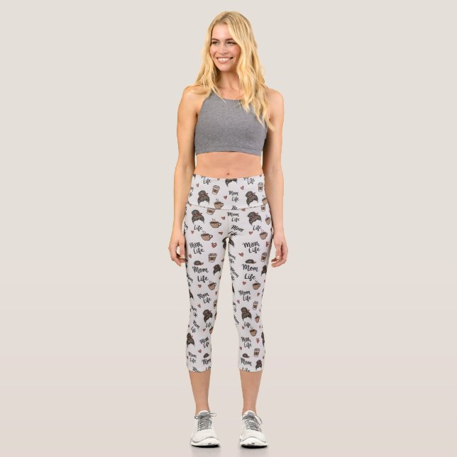 Mum Life Capri Leggings (Front)