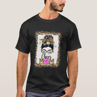 Mum Life Cheer Leopard Printed Mothers Day Messy B T-Shirt