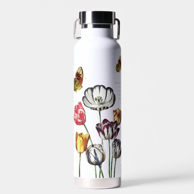 Mum Life Floral Butterfly Water Bottle (Front)