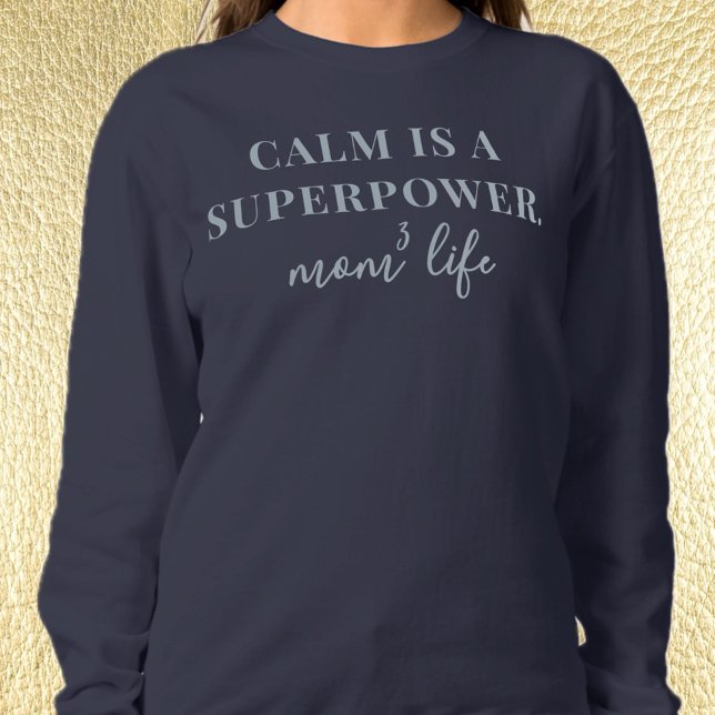 Mum Life Funny Inspirational Typography Simple  Sweatshirt (Creator Uploaded)
