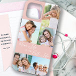 Mum Life is the Best Life 5 Photo Peach Pink Case-Mate iPhone Case<br><div class="desc">Custom 5 photo iphone case lettered with Mum Life is the Best Life (editable for Mum, Mama, Momma, Mummy etc). The design features a personalised, wrap around, photo collage with 5 of your favourite pictures, which are displayed as 1 vertical portrait and 4 square instagram. The design has a peach...</div>
