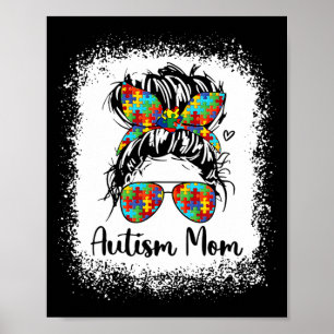 Mum Life Messy Bun Sungles Bandanna Mothers Day  Poster
