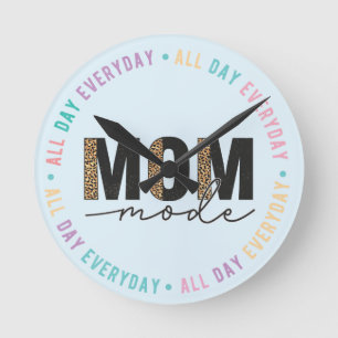 Mum Life Round Clock