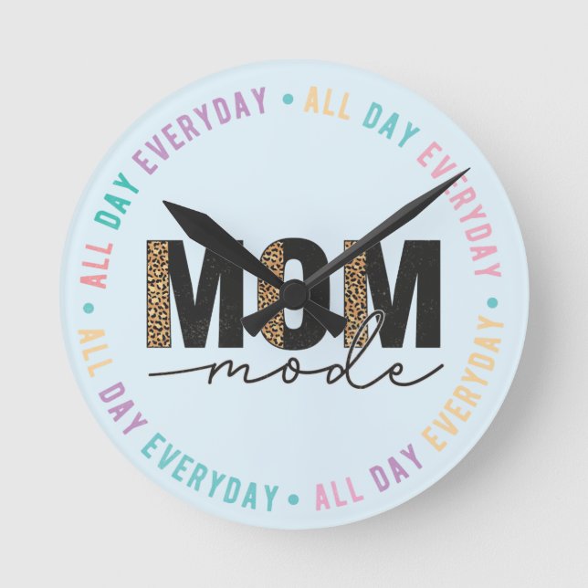 Mum Life Round Clock (Front)