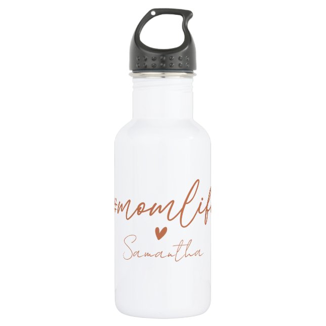 Mum Life - Rustic Charm Design 532 Ml Water Bottle (Front)