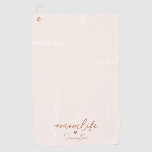 Mum Life - Rustic Charm Design Golf Towel (Front)