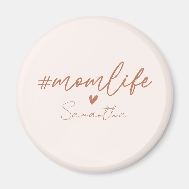 Mum Life - Rustic Charm Design Magnet (Front)