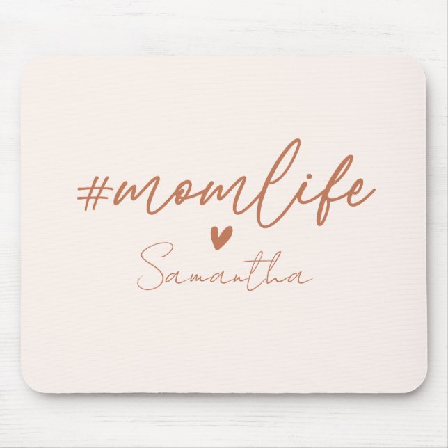 Mum Life - Rustic Charm Design Mouse Mat (Front)