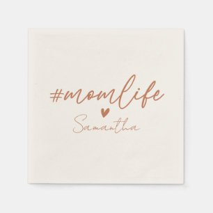 Mum Life - Rustic Charm Design Napkin