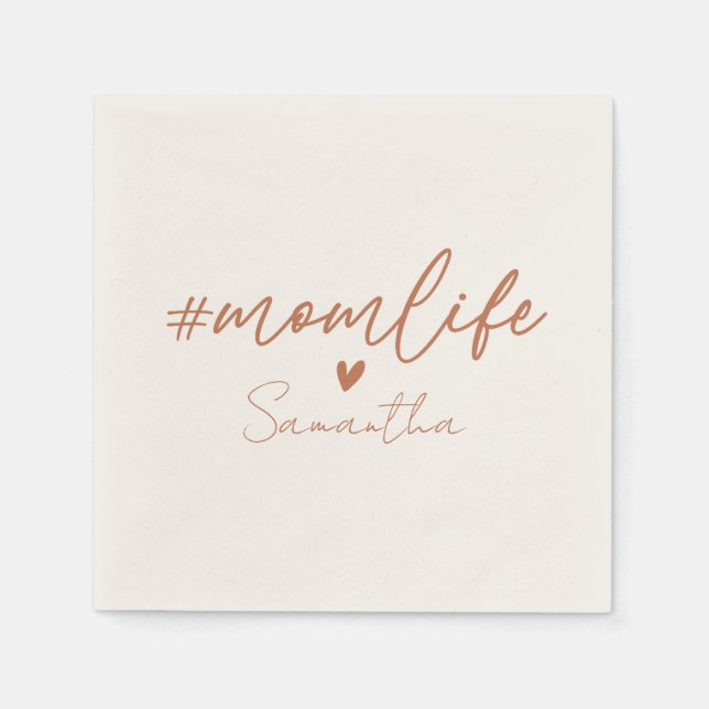 Mum Life - Rustic Charm Design Napkin (Front)