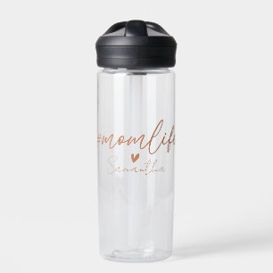 Mum Life - Rustic Charm Design Water Bottle
