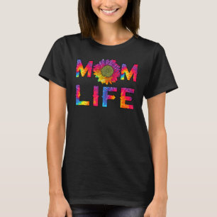Mum Life Sunflower Tie Dye Hippie Mummy Mothers D T-Shirt