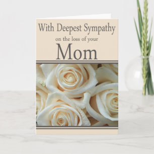 Mum loss Rose sympathy Card