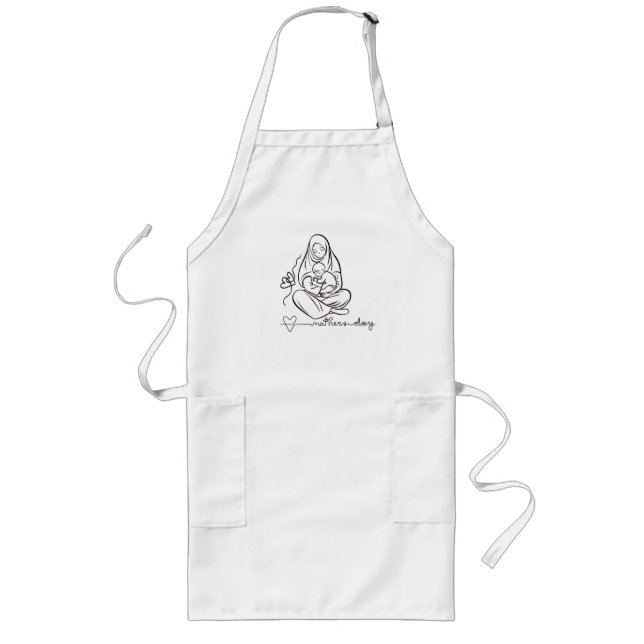 Mum Love  Beautiful Design Long Apron (Front)