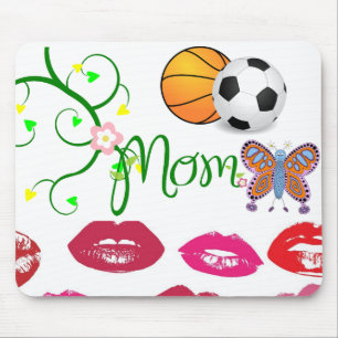 Mum Love Floral Heart Blossom Vines Destiny Sports Mouse Mat