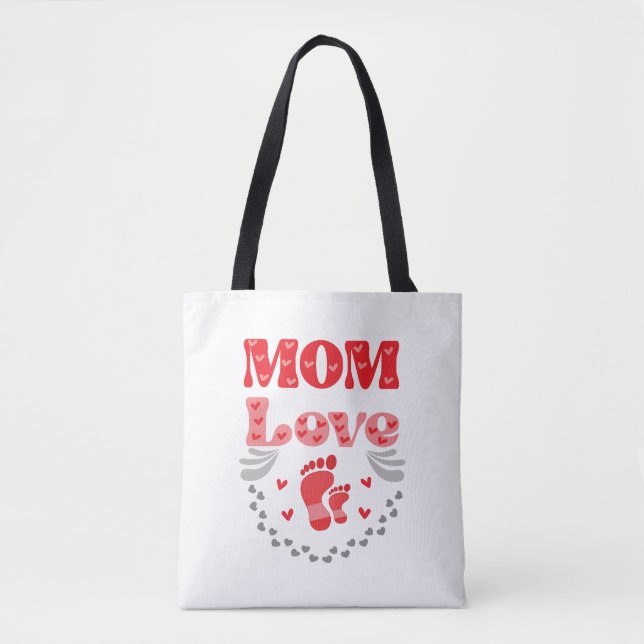 Mum Love Text Template Tote Bag (Front)