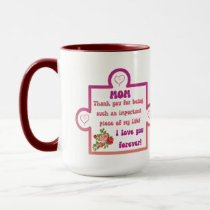 Mum - Love You For Eternity Puzzle Piece Mug