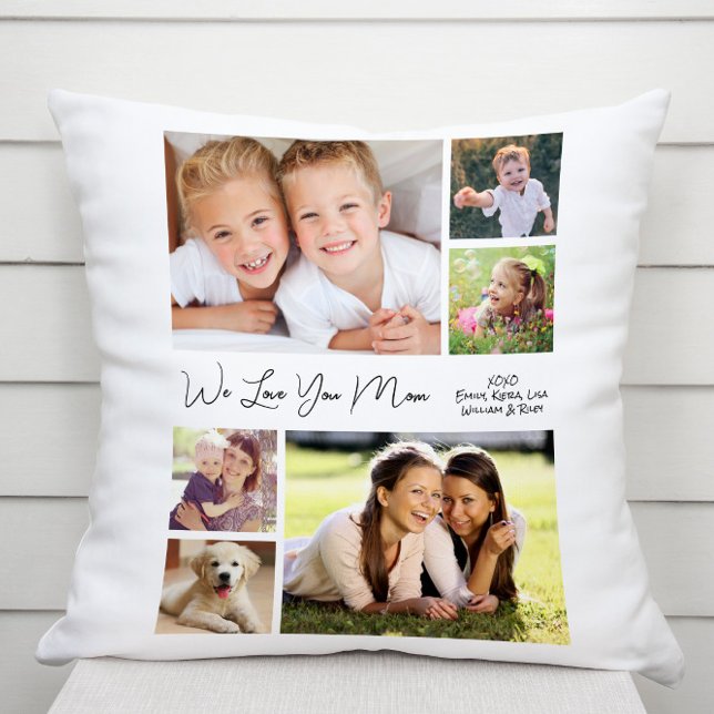 Mum Love You Photo Collage Cushion (Creator Uploaded)