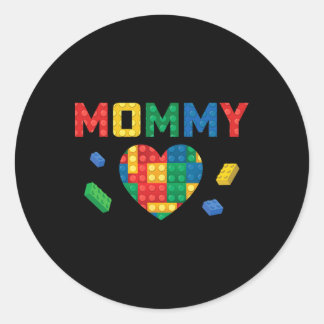 Mum Lover Master Builder Mothers Day Family Matchi Classic Round Sticker