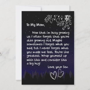 Mum Lovers   To My Mum I Love You Very Much Holiday Card
