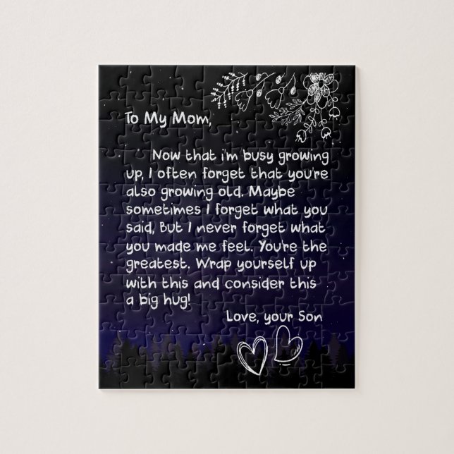 Mum Lovers | To My Mum I Love You Very Much Jigsaw Puzzle (Vertical)