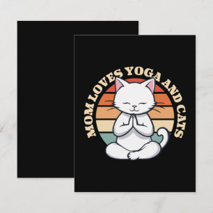  Mum Loves Cats and Yoga Enclosure Card