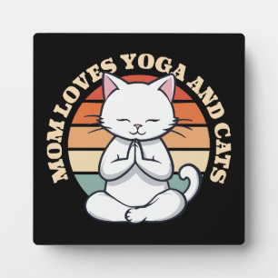 Mum Loves Cats and Yoga Plaque