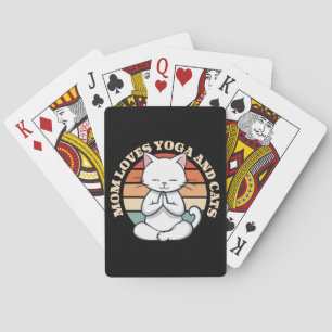 Mum Loves Cats and Yoga Playing Cards