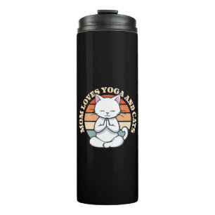 Mum Loves Cats and Yoga Thermal Tumbler