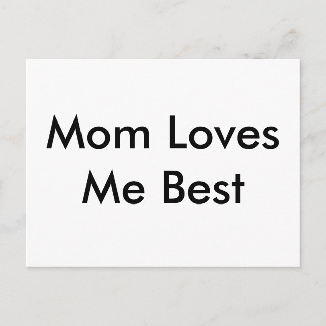 Mum Loves Me Best Card (Front)