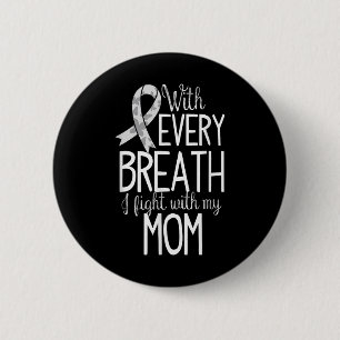 Mum Lung Cancer Awareness T Shirt Women Men Kids  6 Cm Round Badge