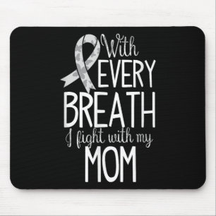 Mum Lung Cancer Awareness T Shirt Women Men Kids Mouse Mat