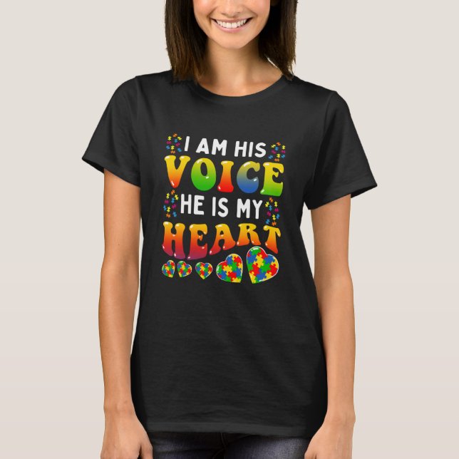 Mum Mama Autistic Autism Awareness Month T-Shirt (Front)