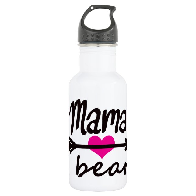 Mum Mama Bear Funny  532 Ml Water Bottle (Front)
