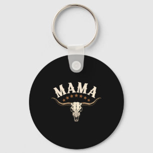 Mum Mama Cowboy Rodeo Western Matching Skull 1st Key Ring