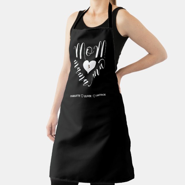 Mum Mama Ma Heart Kids Mother's Day Gift Apron (Insitu)