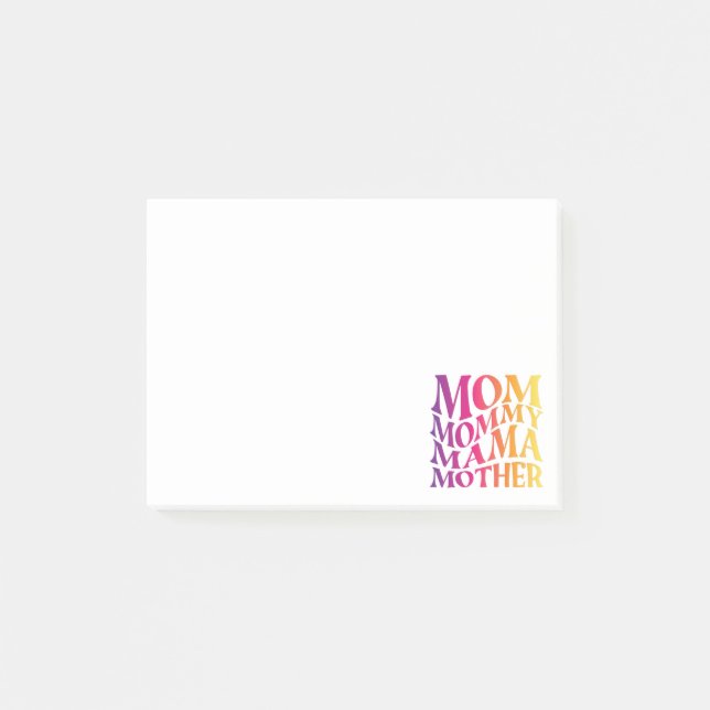 mum mama mother  post-it notes (Front)