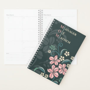 Mum Manager of Mayhem Stylish Floral Planner