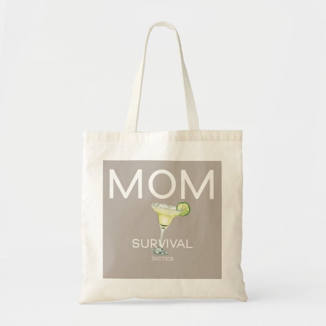 Mum Margarita Survival Tactics Funny Tote Bag (Front)